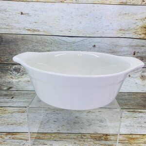 Iroquois JOSHUA CRABTREE ESQ Dansico White Embossed Panel Rim Round Serving Bowl